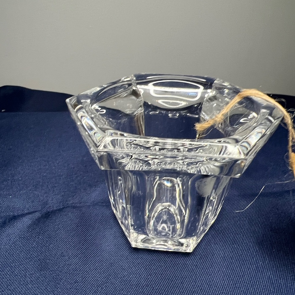 Elegant Clear Glass Candle Holder